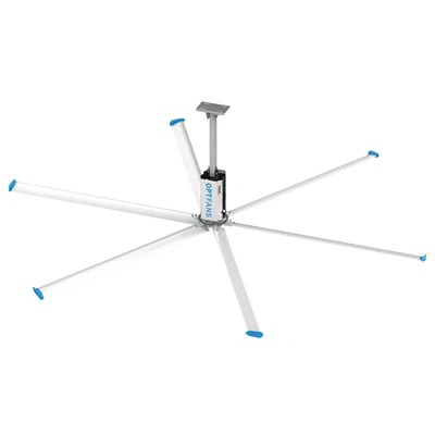 OPTFANS didelių lubų PMSM HVLS ventiliatoriai, skirti didelei erdvei